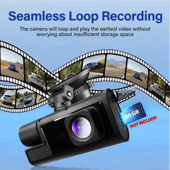 Dash Cam Front and Rear, 1080P Dash Camera for Cars, Bluetooth Car Camera, Built-in Wi-Fi, Night Vision, GPS, Parking Mode - USA MEGA SHOP