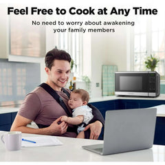 BLACK+DECKER 0.9 Cu Ft Microwave Oven Countertop , 6 Auto Menus, 10 Power Levels, Digital Panel, 900W - USA MEGA SHOP