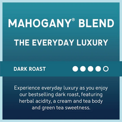 Caribou Coffee Mahogany Blend Premium Dark Roast Ground Coffee, Arabica, 12 oz