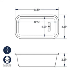 Nordic Ware Natural Aluminum 1Lb Loaf Pan, 2 Pack