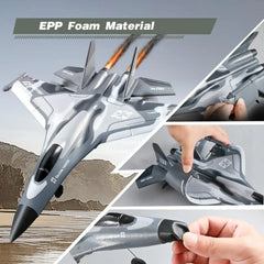 4DRC G1 RC Plane with 2 Take-off Modes, 2 Batteries and Light, 2.4GHz 4 Channel 6 Axis Gyro Stabilizer RTF Glider Remote Control Aircraft Planes Jet Fighter Toys Gift for Boys Kids Adults Beginners - USA MEGA SHOP