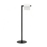 Toilet Paper Holder Stand, Free Standing Toilet Paper Roll Holder for 5 Spare Rolls, Modern Bathroom Toilet Paper Stand, Black