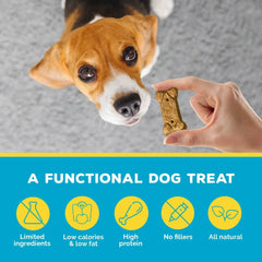 Brutus Bone Broth Biscuits (Beef) - Healthy Dog Treats - Pet Food Topper- Natural Dog Biscuits with Dog Bone Broth and Real Beef for Healthy Joints - 18 Grams of Protein - 8 OZ