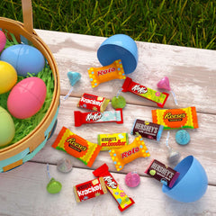 Hershey Assorted Chocolate, Easter Candy Basket Stuffers Variety Bag, 17.9 oz (80 Pieces)
