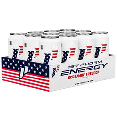 1st Phorm Energy Drink, Screamin' Freedom, 16 fl oz, 12-count - USA MEGA SHOP
