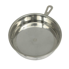 The Pioneer Woman Enamel-on-Steel Grease Strainer with Lid, Linen Speckle