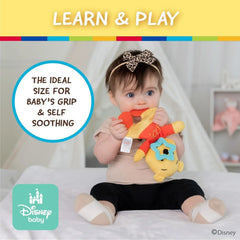 Disney Baby Winnie The Pooh Sensory Blanky with Crinkle and Teether Feet for Infant Baby Boys and Girls - USA MEGA SHOP