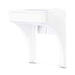 onn. White Outlet Shelf with Power Cord Storage Compartment