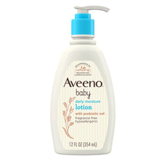 Aveeno Baby Daily Moisture Body Lotion for Baby and Toddler with Colloidal Oatmeal, 12 fl oz - USA MEGA SHOP