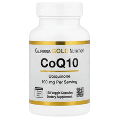 California Gold Nutrition, CoQ10, USP Grade Ubiquinone, 100 mg, 120 Veggie Capsules