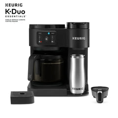Keurig K-Duo Essentials, Hot & Iced Single-Serve K-Cup Pod Coffee Maker & Carafe, Black - USA MEGA SHOP
