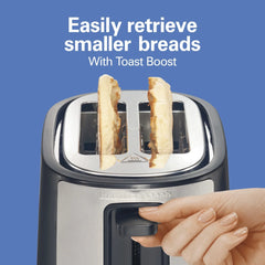 Hamilton Beach 2-Slice Bread and Bagel Toaster with Extra-Wide Slots and Drop-Down Crumb Tray, Black - USA MEGA SHOP