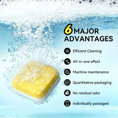 Beasy Dishwasher Cleaner Tablets - Powerful Descaler Pods to Remove Hard Water Buildup, Grease & Food Residue - 24 Tablets - USA MEGA SHOP