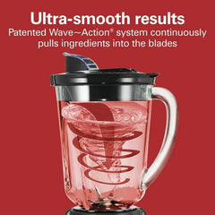 Hamilton Beach Wave Action Blender for Kitchen, 48 oz Jar for Smoothies and Shakes, Black - USA MEGA SHOP