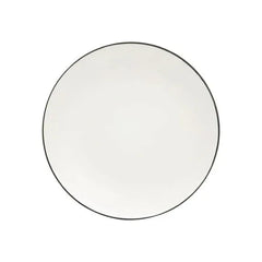 10 Strawberry Street 16-Piece Two Tone Coupe Dinnerware Set - Black/White