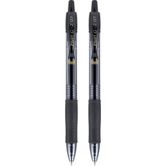 Pilot G2 Retractable Gel Ink Pens, Fine Point, Black, 2 Pack,