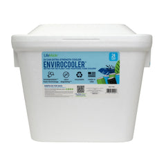 Lifoam 28Qt Envirocooler 24 Can Capacity Foam Cooler, White, 1 Count and FreezPak Small Ice Pack, 1 Count
