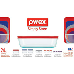 Pyrex Simply Store Glass Bakeware Set, 24 Piece
