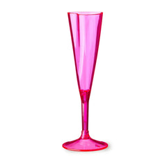 Plastic Heart Champagne Glass, Pink, Valentine's Day by Way To Celebrate (Pack of 6)