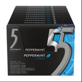 5 Gum Peppermint Cobalt Sugar Free Chewing Gum, 15 Sticks Per Pack, 10 pk. - USA MEGA SHOP