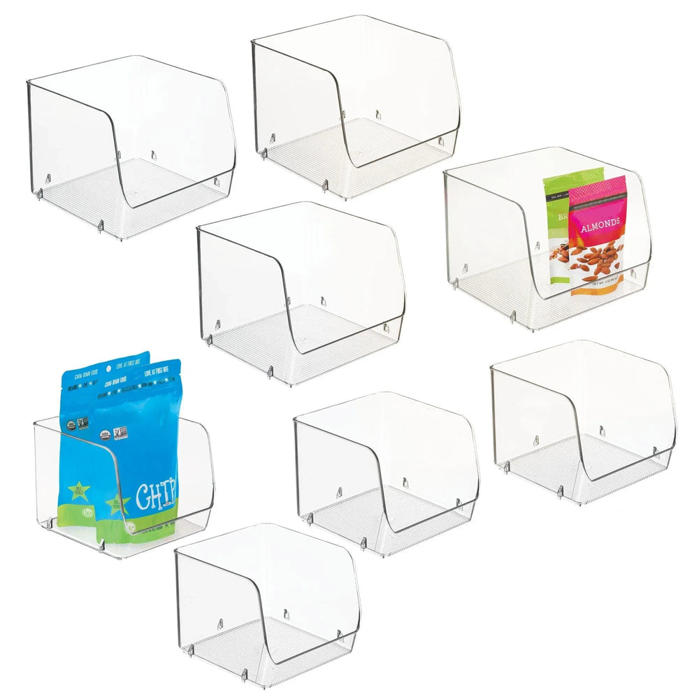 iDESIGN Stacking Open Front Pantry Bins, 8-piece Set - USA MEGA SHOP