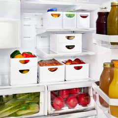 iDesign 9-Piece Recycled White Stacking Kitchen and Pantry Storage Set - USA MEGA SHOP
