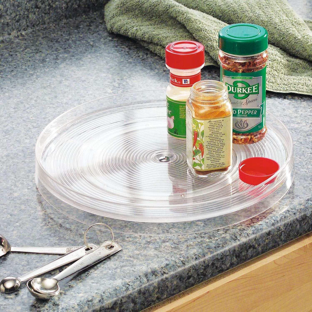 iDesign 2-Piece 11" Clear Turntable Lazy Susan Organizers - USA MEGA SHOP