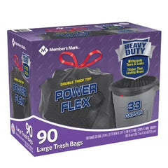 33-Gallon Power Flex Drawstring Trash Bags (90 Ct.)