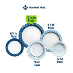 Member's Mark Ultra Dinner Paper Plates 10 Inch - 204 Count