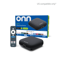 onn 4K Pro Streaming Device, Google TV with Gemini* - Ultra-fast Streaming, Stunning 4K UHD, 32GB Storage, 3GB RAM, Dolby Vision & Atmos, Find My Remote with Backlight, Ethernet Port - USA MEGA SHOP