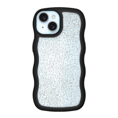 onn Wavy Grip Phone Case for iPhone 17e / iPhone 16e / iPhone 15 / iPhone 14 / iPhone 13 - Black/Gold Glitter