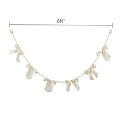 Pearls and Bows Beaded Garland, Cream, 6', Easter by Way To Celebrate