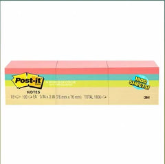 Post-it Notes, 3" x 3", 100 Sheets per Pad, 18 pk. - Pastel - USA MEGA SHOP