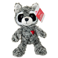 Small Raccoon Plush, Gray and White, 12", Valentine's Day by Way To Celebrate