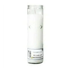 (4 pack) MagicLight 9.6 oz Religious Candles in Clear Glass Jar, Unscented with Two Cross White Design - USA MEGA SHOP