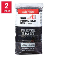 San Francisco French Roast Whole Bean Coffee 3 lb, 2-pack - USA MEGA SHOP