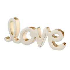 Love Tabletop Decoration, Cream, 4" x 9", Valentine's Day by Way To Celebrate