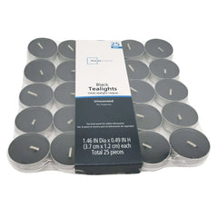 Mainstays Black Unscented Indoor/Outdoor Tealight Candles, 25 Count - USA MEGA SHOP