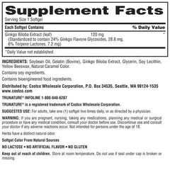 trunature Ginkgo Biloba, 340 Softgels