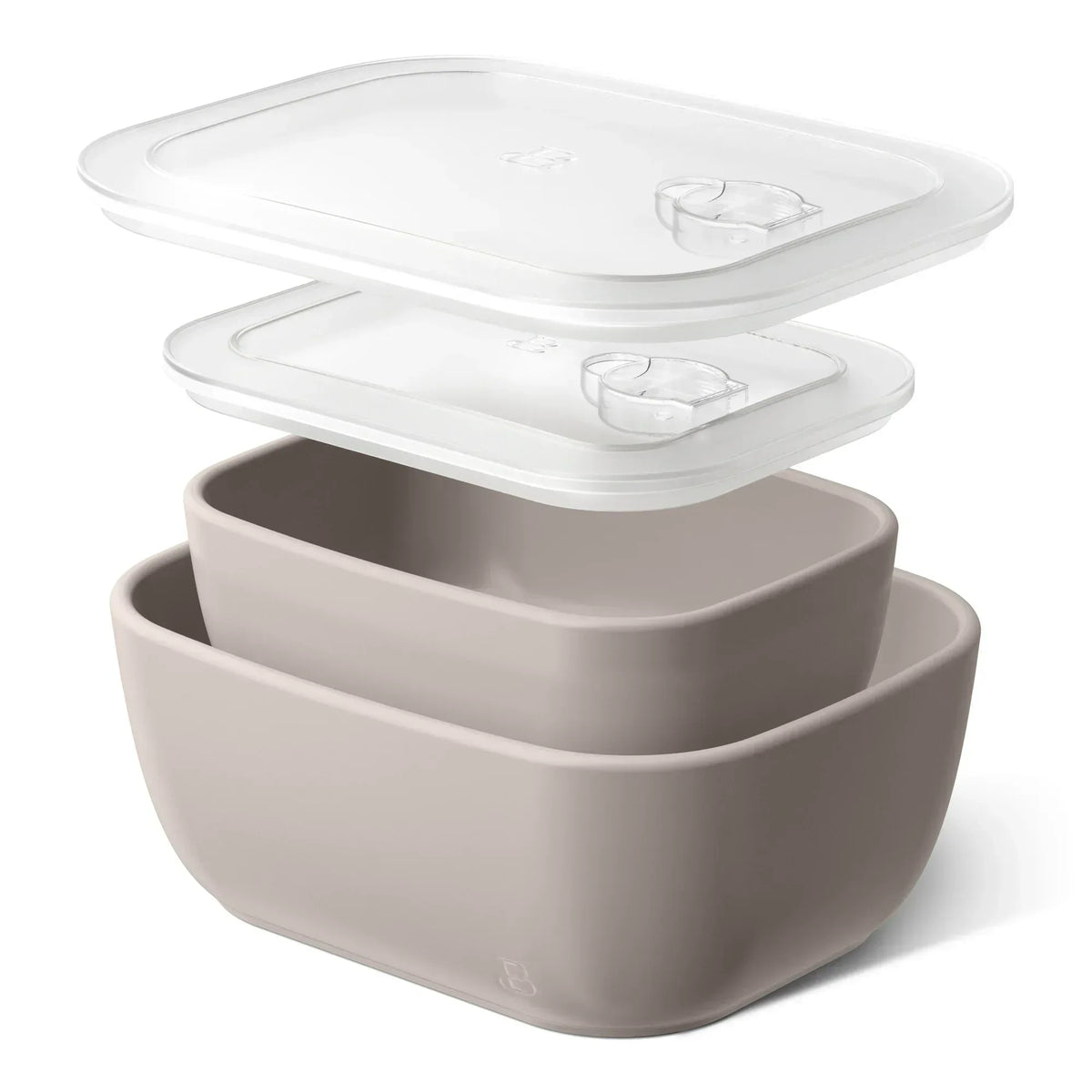 Beautiful 4-Piece Stoneware Bake and Store Set, Porcini Taupe by Drew Barrymore - USA MEGA SHOP