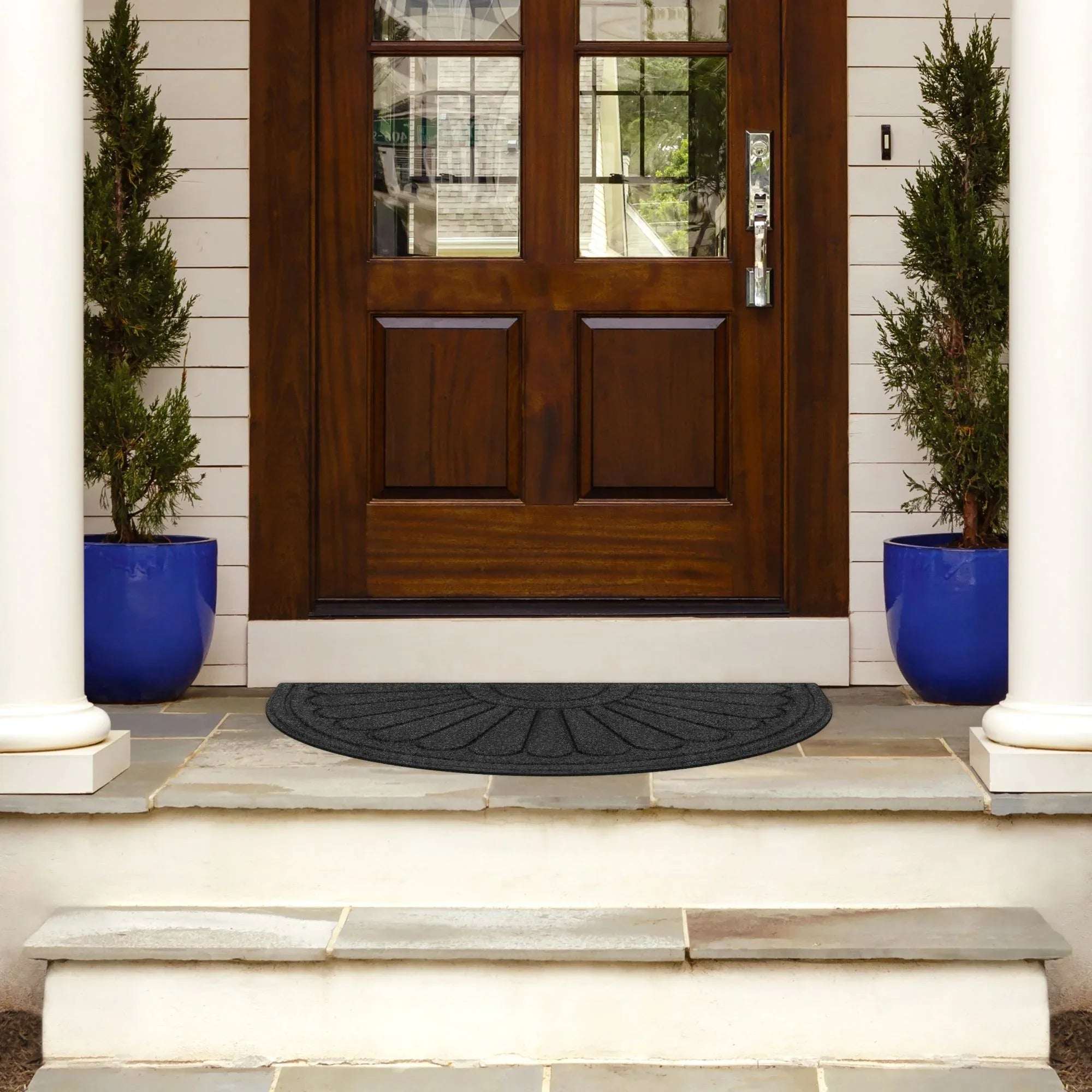 Mainstays 18"x30" Gray Sunburst Polyester Utility Entryway Door Mat