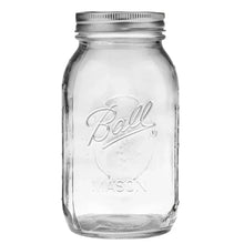 Clear glass Ball mason jar with metal screw lid