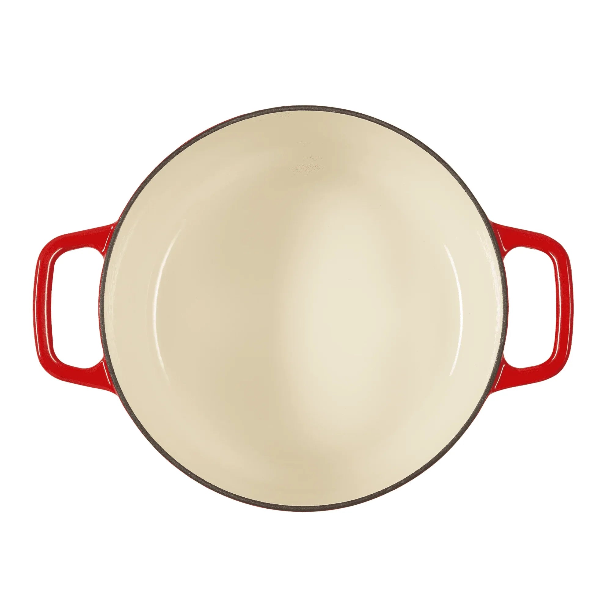 Carote 4.5QT Enamel Cast Iron Dutch Oven, 9.5 Inch Round Soup Pot with Lid, Induction Compatible,Red