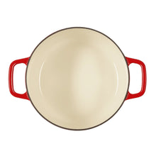 Carote enamel dutch oven lid underside and interior base, cream, with side handles
