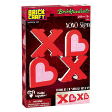 BrickCraft Bricktanicals XOXO sign building kit box showing red heart and X blocks