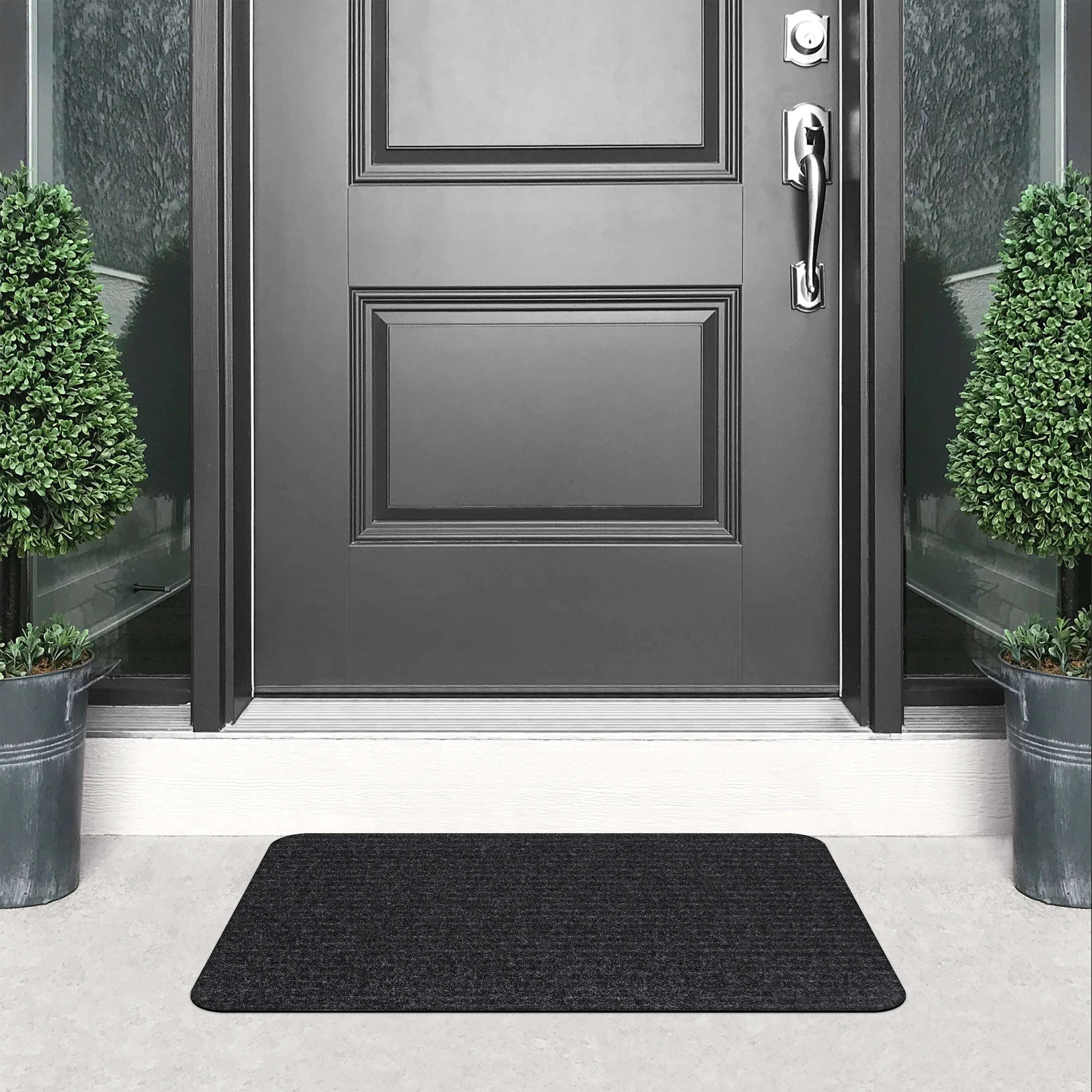 Mainstays Tri-Rib Doormat, 20" x 30", Charcoal
