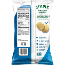 Ruffles sea salt potato chips bag back with nutrition facts and barcode