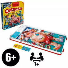 Operation electronic board game with carrying case, kids puzzle game ages 6+