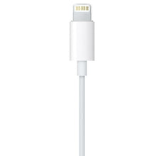 White Lightning connector with attached cable for wired in-ear earbuds