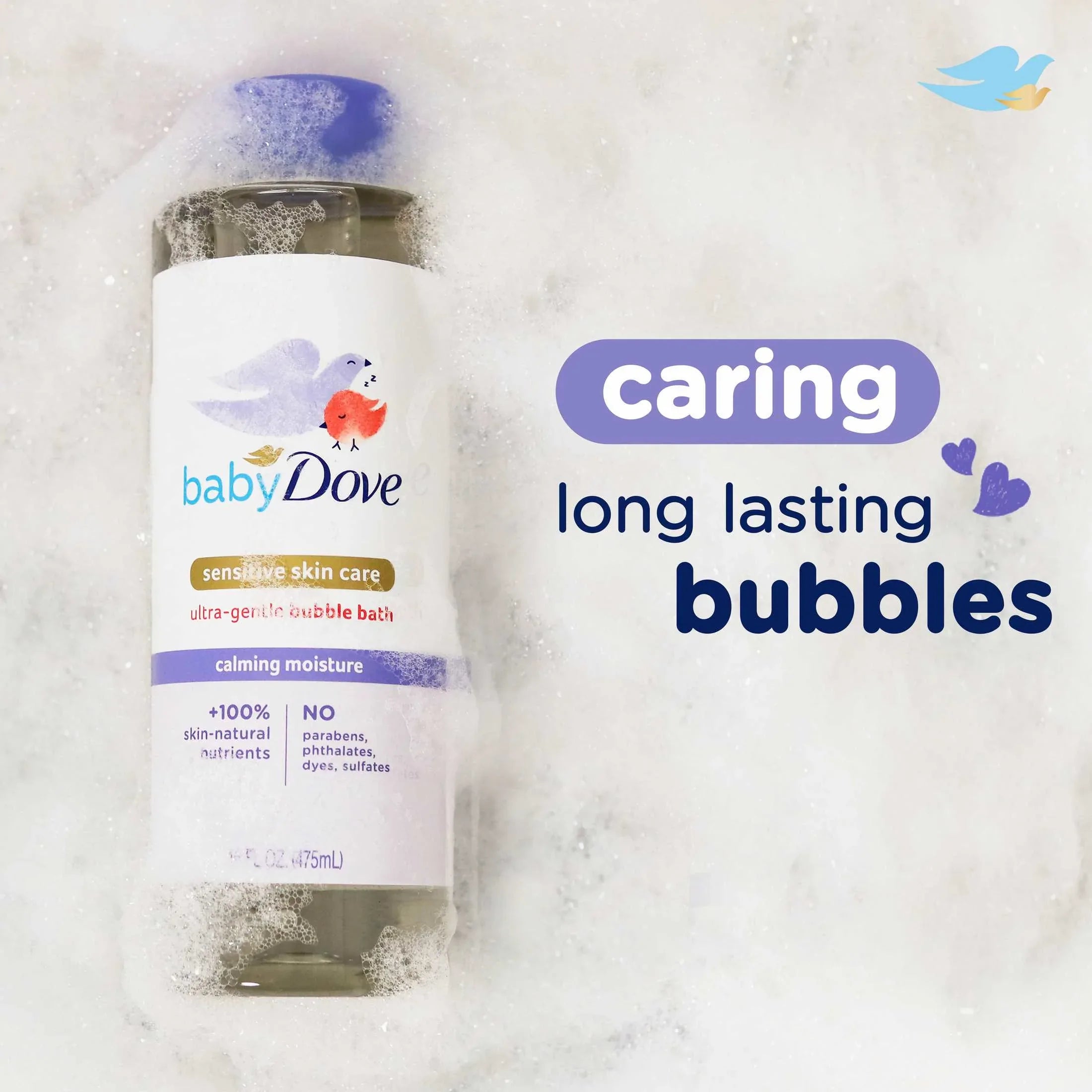 Baby Dove Ultra-Gentle Bubble Bath Calming Moisture Sensitive Skin, 16 oz - USA MEGA SHOP